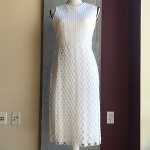 Ann Taylor Cut-Out White Dress